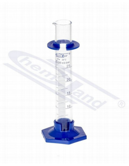 Mērcilindrs, 50 ml, klase B, ar PP pamatni