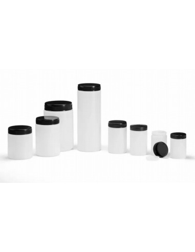 Plata kakliņa HDPE trauks ar vāku un iekšējo aizbāzni, 1000 ml