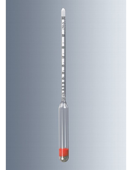 Spirtometrs pēc Gay-Lussac, 0–100 % vol.
