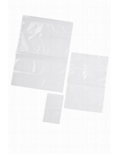 Caurspīdīgs Zip-Lock maisiņš ar marķēšanas joslu, 80 × 120 mm