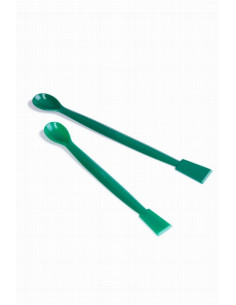 Vienreizlietojama laboratorijas spatula, zaļa
