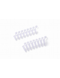 PCR mēģeņu strēmele ar vāciņiem, 8 × 0,2 ml