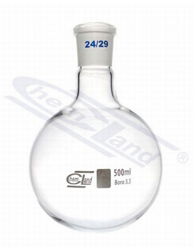 Apaļdibena kolba ar slīpētu savienojumu 29/32, 500 ml