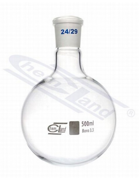Apaļdibena kolba ar slīpētu savienojumu 29/32, 500 ml