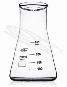 Erlenmeijera kolba ar platu kakliņu, 100 ml