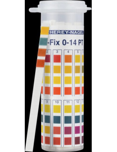 pH indikatora teststrēmeles pH-Fix 0–14 PT, 100 gab.