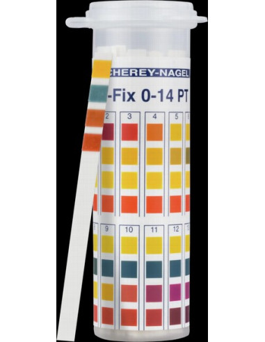 pH indikatora teststrēmeles pH-Fix 0–14 PT, 100 gab.