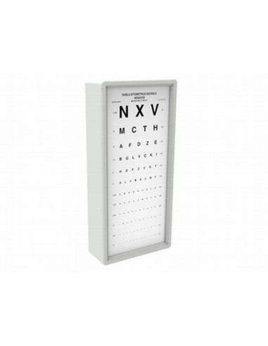 Apgaismota redzes tabula "Monoyer" 3 m