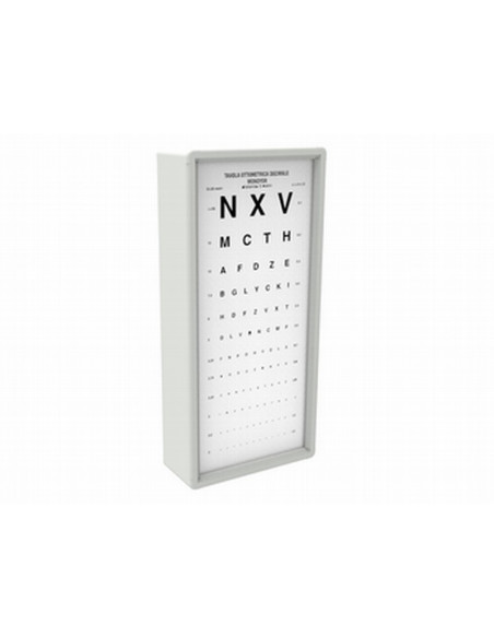 Apgaismota redzes tabula "Monoyer" 3 m