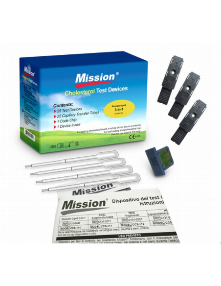Holesterīna testa strēmeles Mission